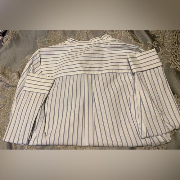 NEW Michael Michael Kors Long Sleeve Bow Neck Striped Blouse Shirt - Picture 2 of 8